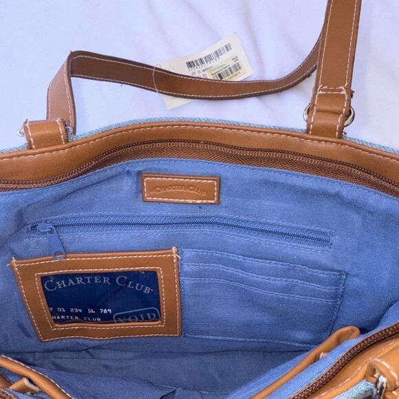 Charter Club Y2K denim BUTTERFLY SHOULDER BAG - Picture 12 of 14